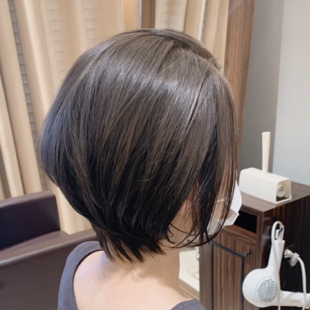 ２０代３０代４０代大人かわいい小顔ひし形ふんわりボブ