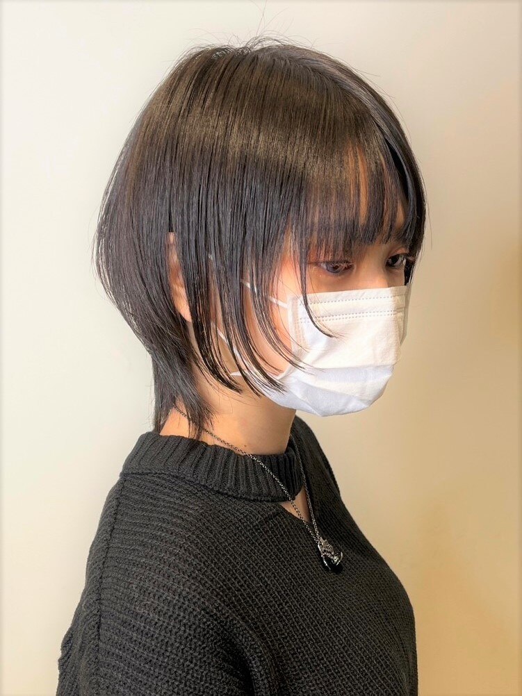 大人可愛い20代30代40代小顔レイヤーボブルフミディアムウルフ