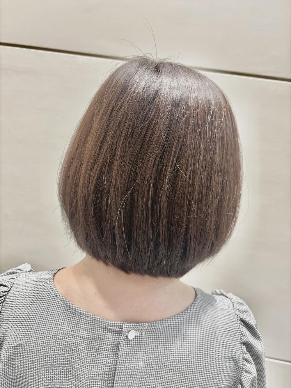 天使の輪ツヤツヤ丸みボブ