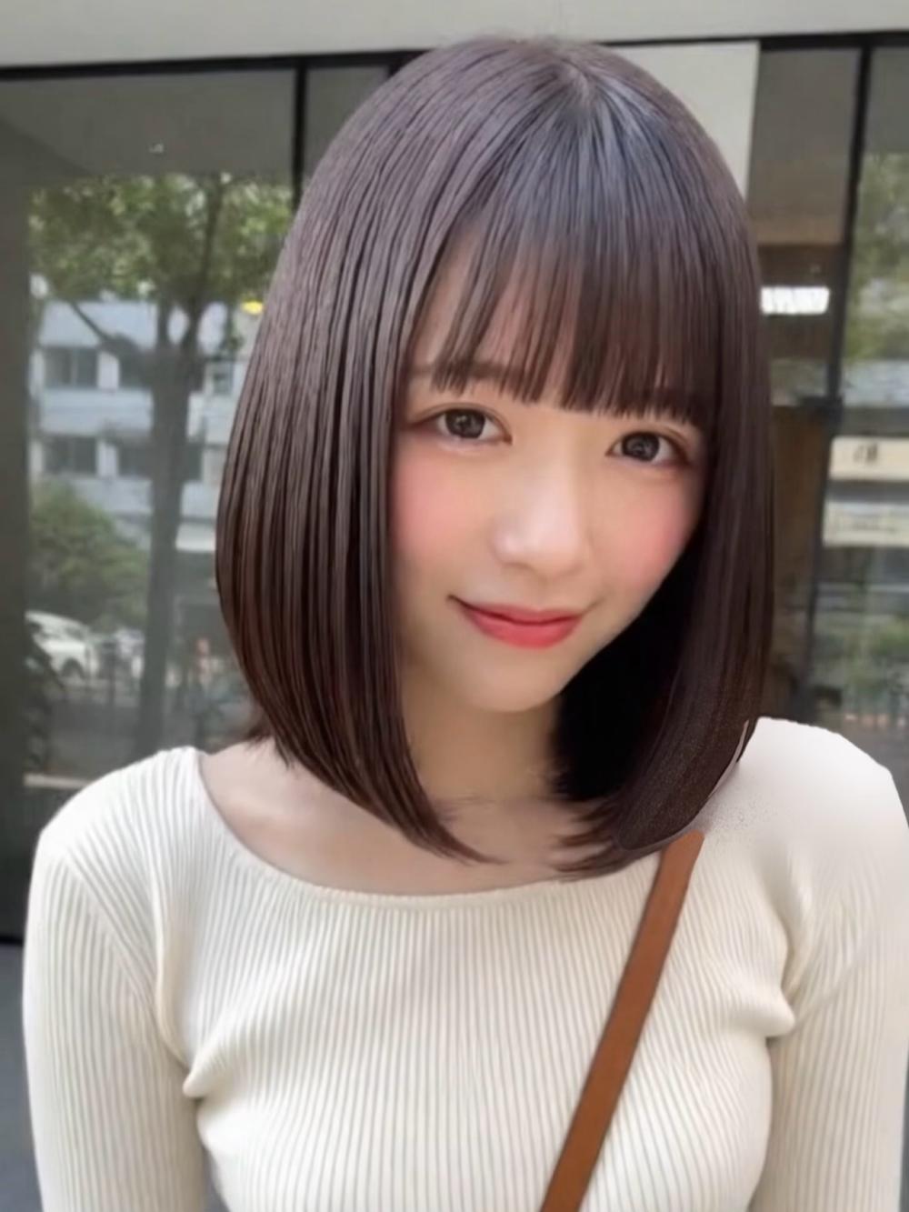 【清楚な長めボブ】