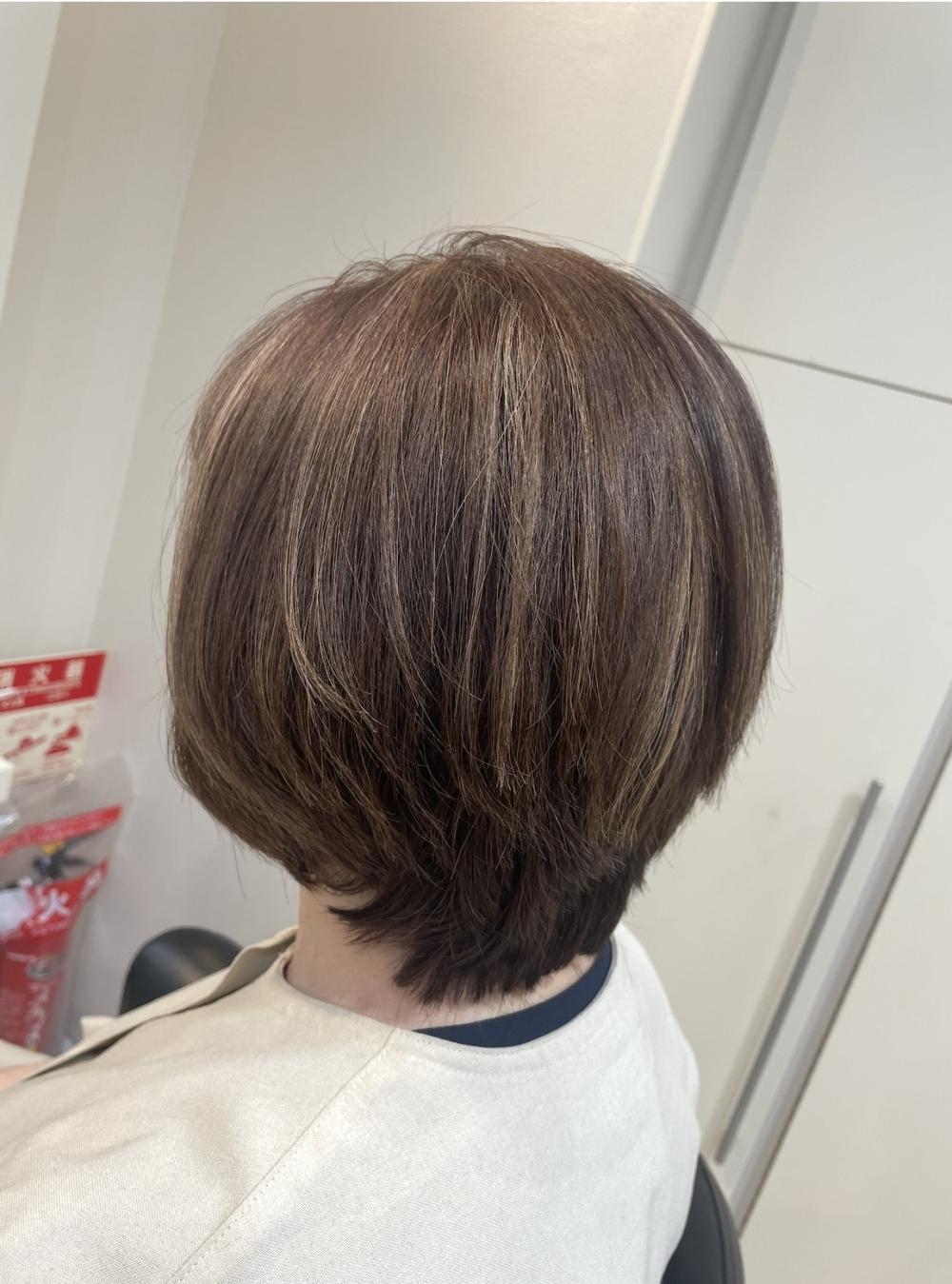 白髪ぼかしハイライト