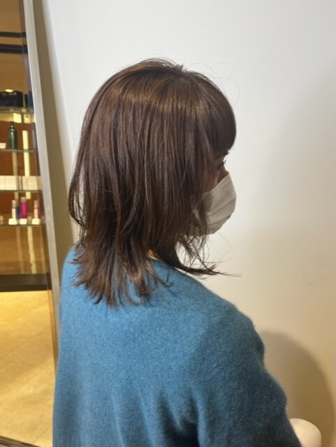 ２０代３０代４０代小顔ひし形外ハネくびれミディアム