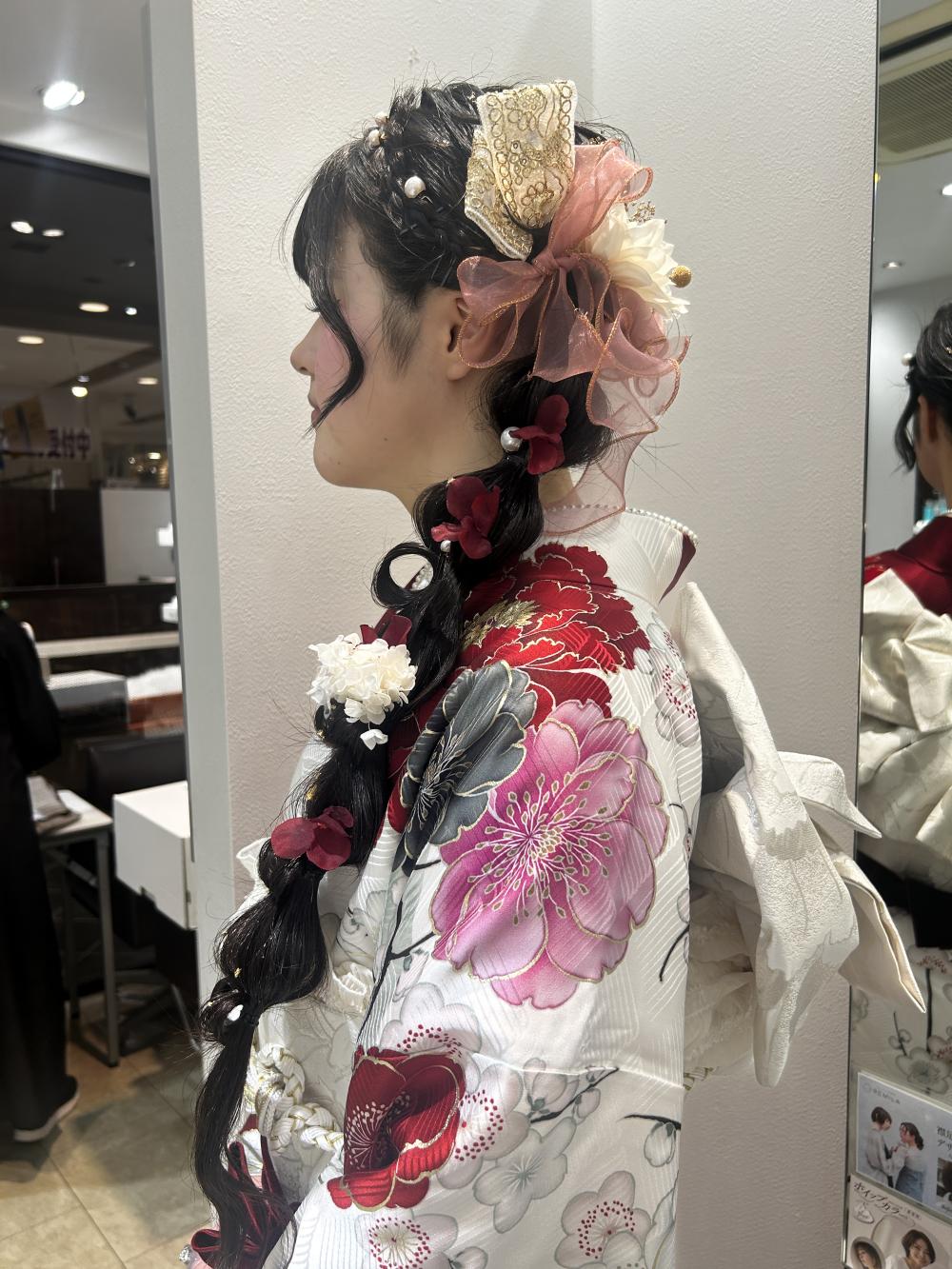 成人式編み下ろしヘアセット