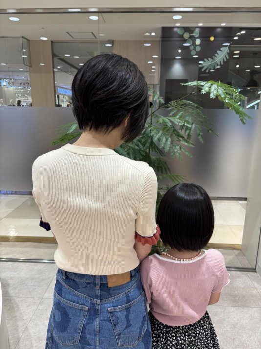 親子でカット♪