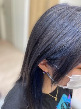 ブラックブルーインナー×個性派カラー
