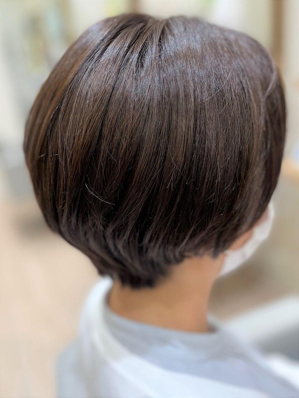 ふんわり大人可愛い丸みひし形ショート