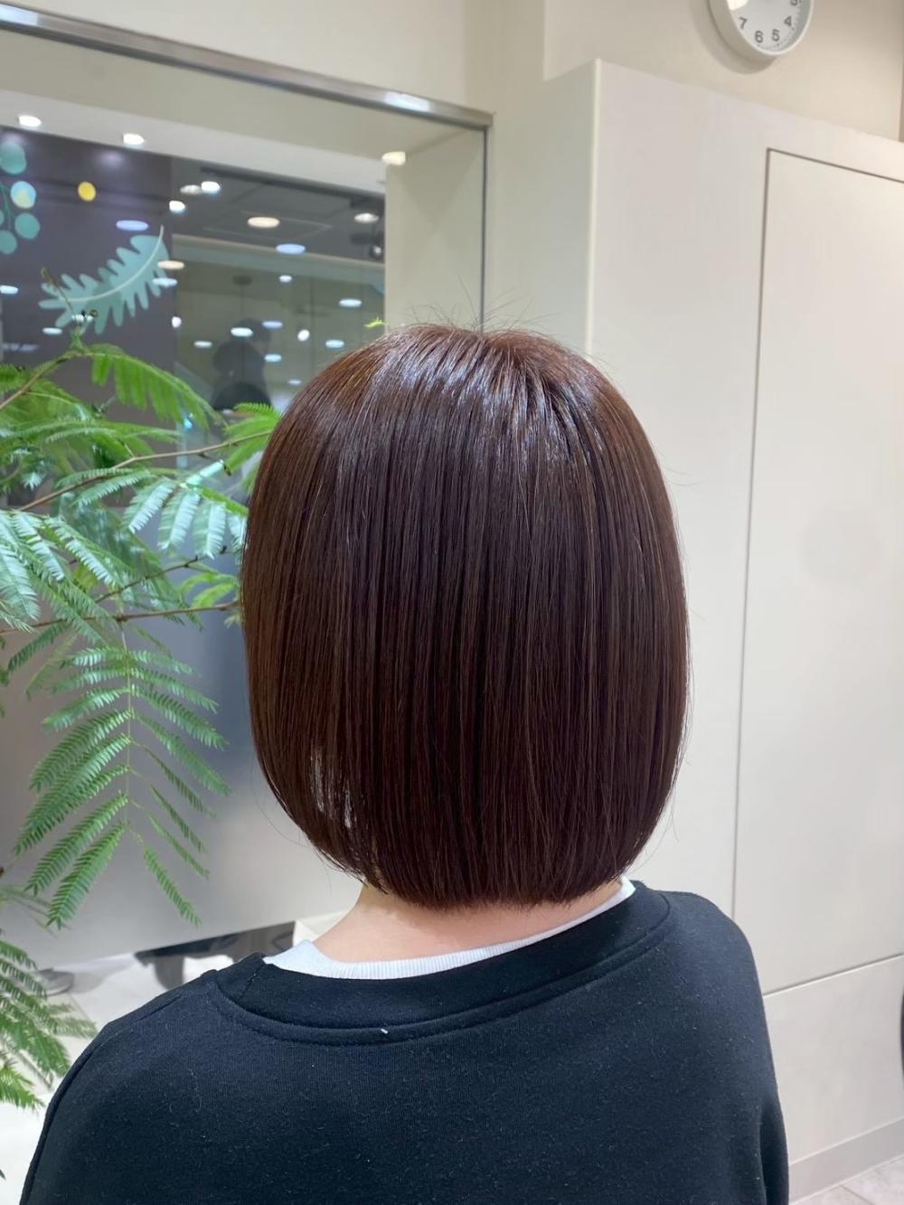 まとまりの良いナチュラルボブ