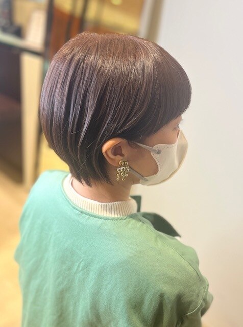 ２０代３０代４０代大人かわいい小顔ひし形丸みショート