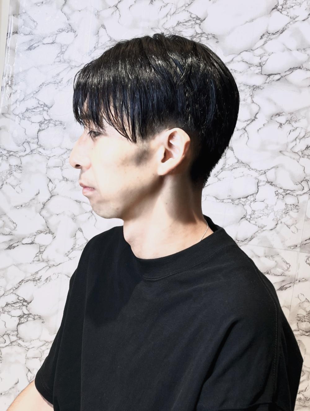 メンズセンターパート