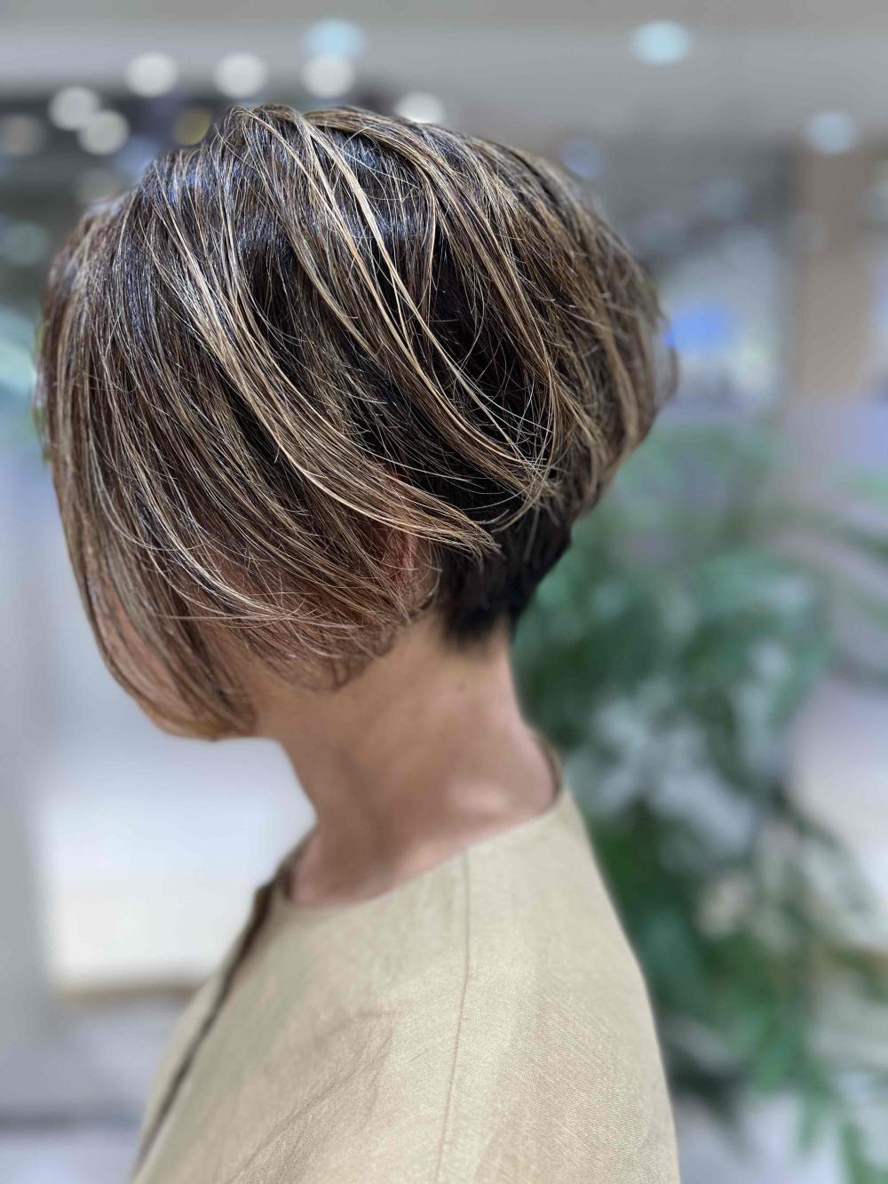白髪ぼかしハイライト
